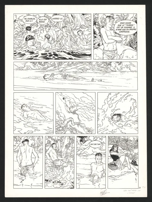Black and white original page, Les Maîtres de l'orge, Charles, 1854 (T.1), Francis Vallès
