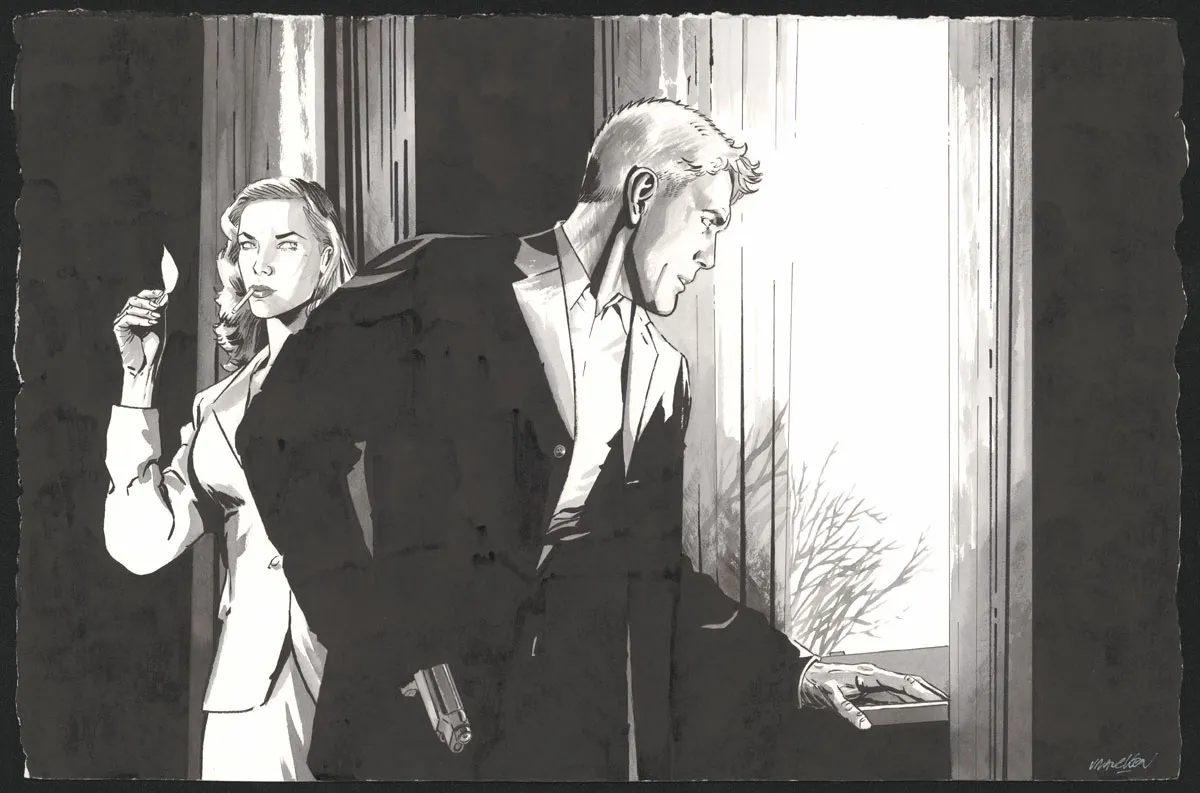 Illustration noir et blanc, I.R.$., HS - Les Dossiers Max, Bernard Vrancken