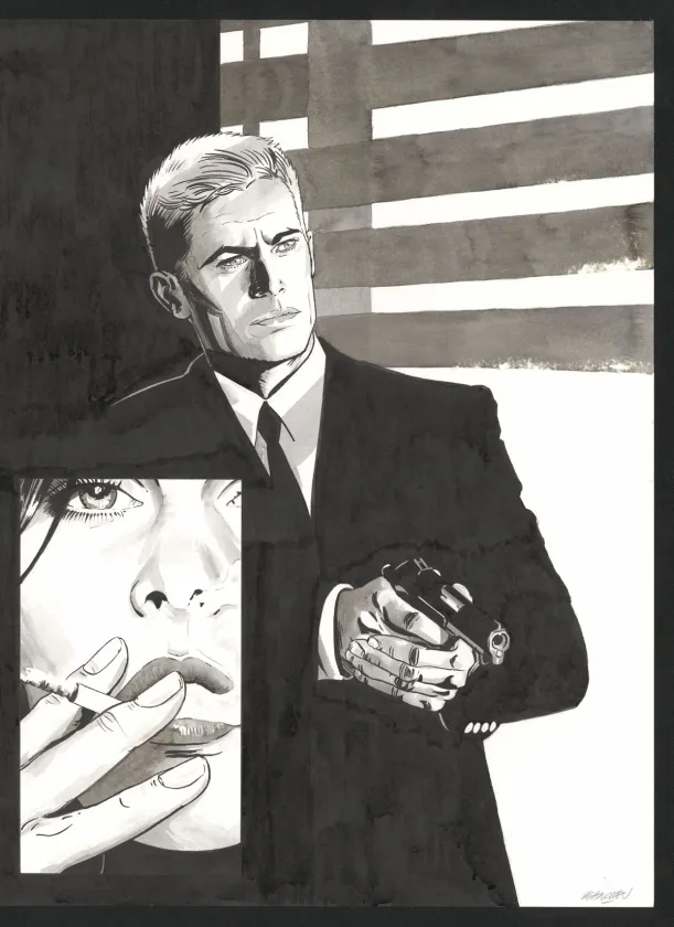 Illustration noir et blanc, I.R.$., HS - Les Dossiers Max, Bernard Vrancken