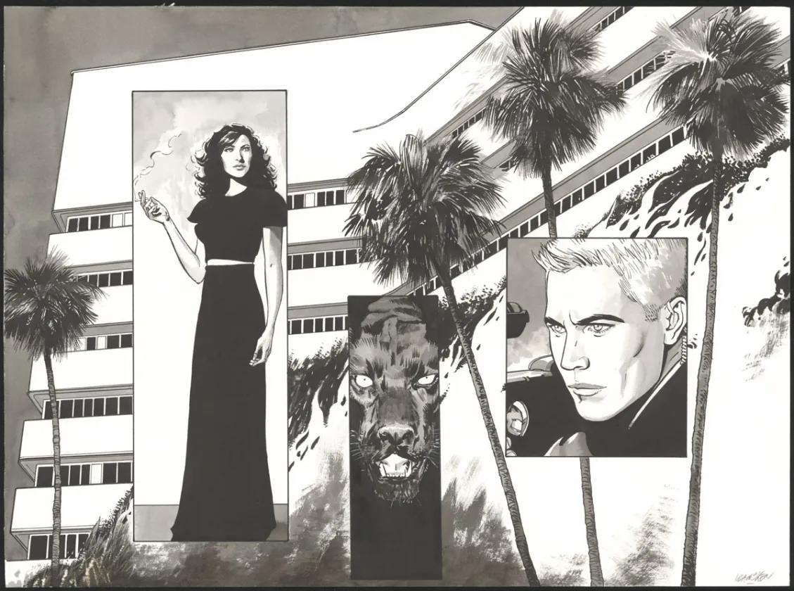 Illustration noir et blanc, I.R.$., Bernard Vrancken
