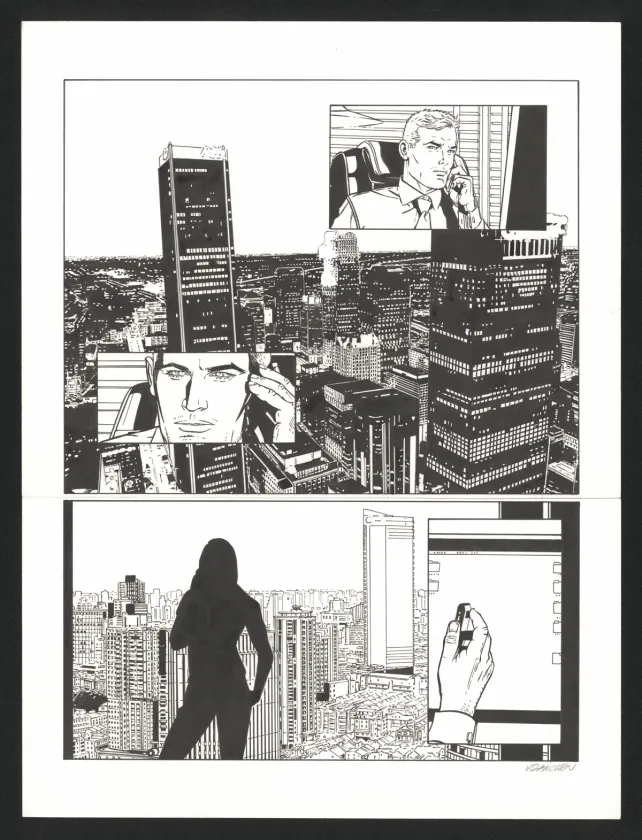 Planche noir et blanc, I.R.$., Larry's paradise (T.17), Bernard Vrancken