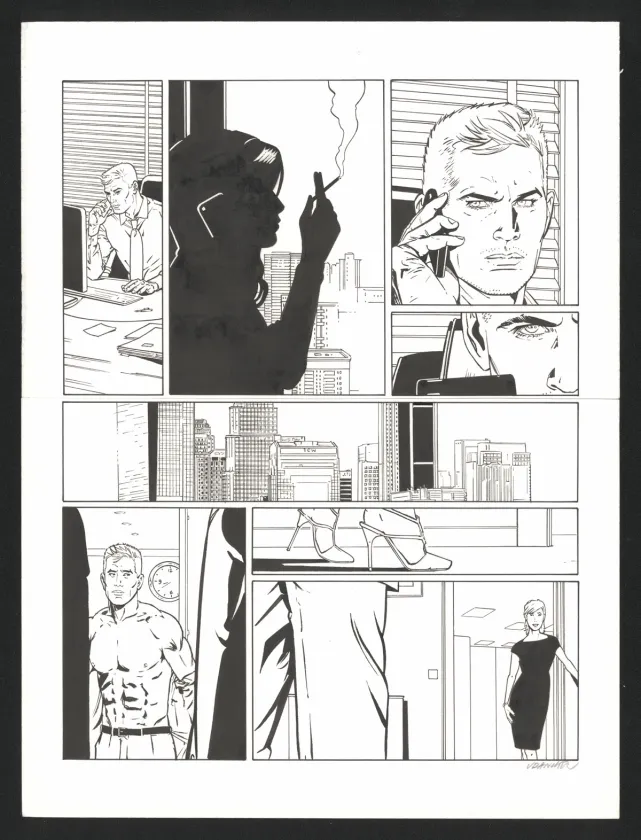 Planche noir et blanc, I.R.$., Larry's paradise (T.17), Bernard Vrancken
