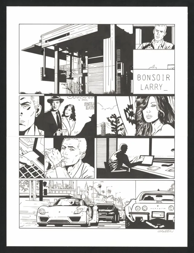 Planche noir et blanc, I.R.$., Larry's paradise (T.17), Bernard Vrancken