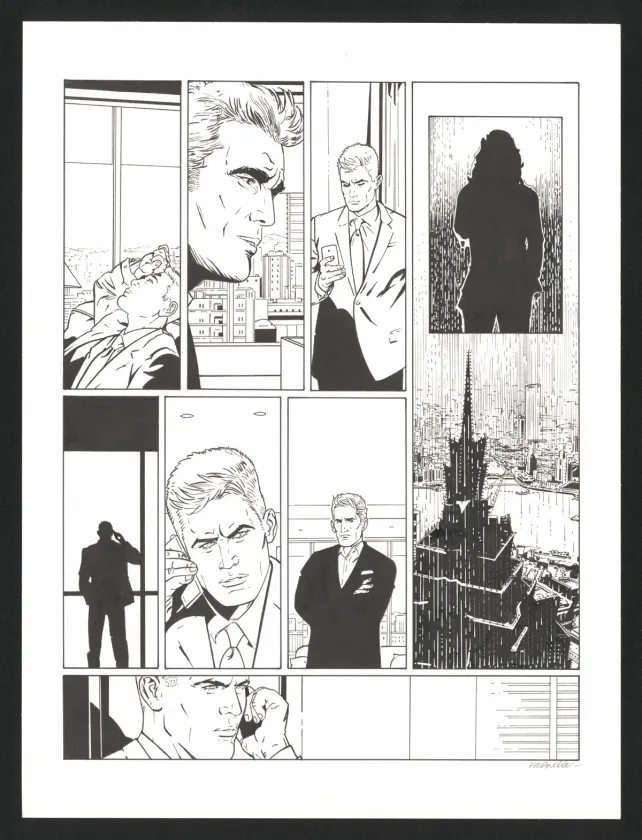 Planche noir et blanc, I.R.$., Larry's paradise (T.17), Bernard Vrancken