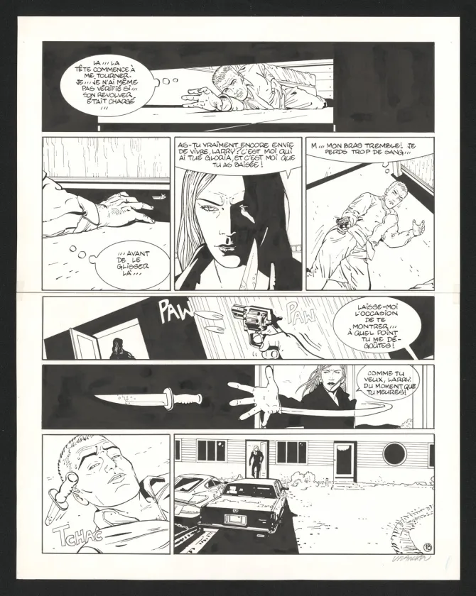 Planche noir et blanc, I.R.$., Le Corrupteur (T.6), Bernard Vrancken