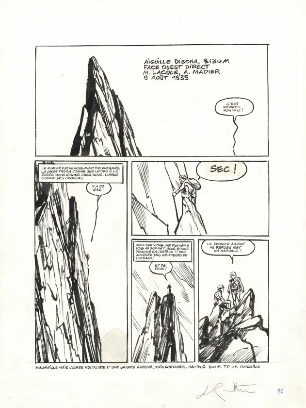 Planche noir et blanc, Ailefroide, altitude 3954, Jean-Marc Rochette