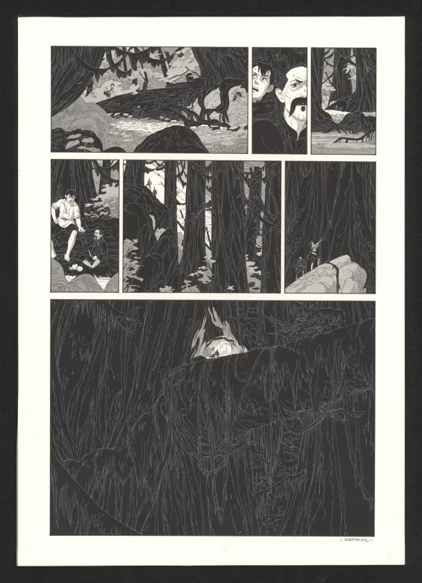 Planche noir et blanc, Les Ogres-Dieux, Le Grand Homme (T.3), Bertrand Gatignol
