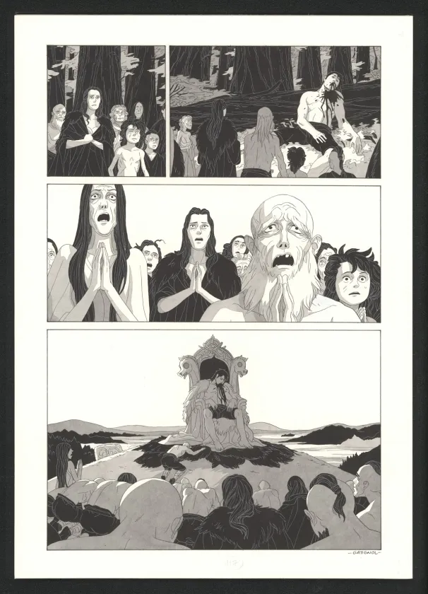 Planche noir et blanc, Les Ogres-Dieux, Le Grand Homme (T.3), Bertrand Gatignol