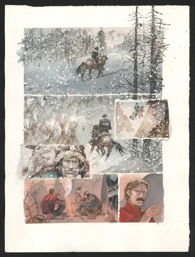 Colored original page, Le Chemin du couchant, Marqué par le diable (T.2), Sergio Tisselli