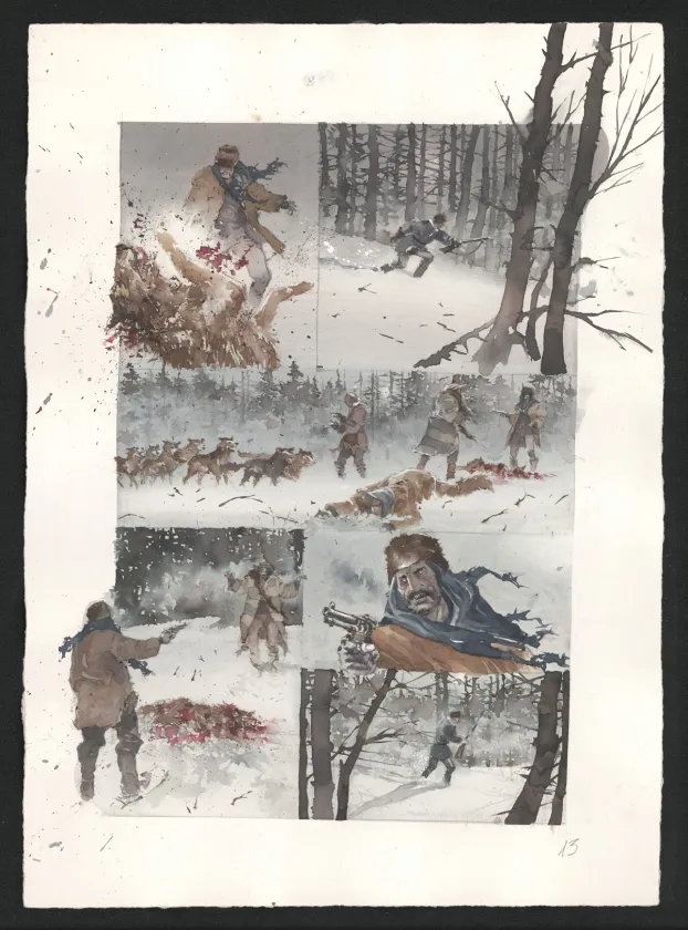 Planche couleur, Le Chemin du couchant, Marqué par le diable (T.2), Sergio Tisselli
