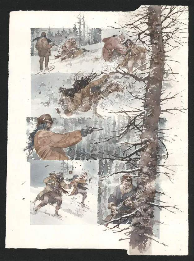 Colored original page, Le Chemin du couchant, Marqué par le diable (T.2), Sergio Tisselli