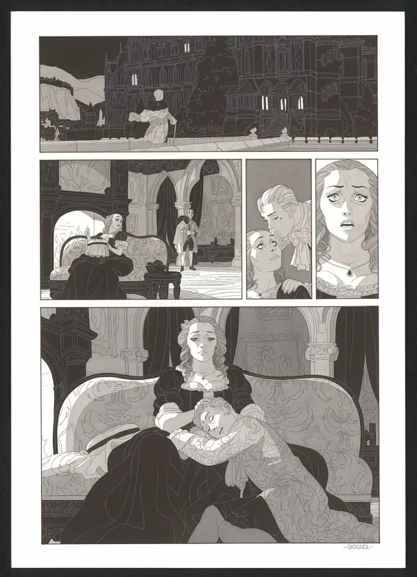 Planche noir et blanc, Les Ogres-Dieux, Demi-Sang (T.2), Bertrand Gatignol