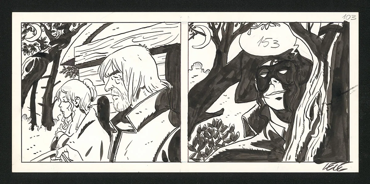 Planche noir et blanc, Dick Turpin, Lele Vianello