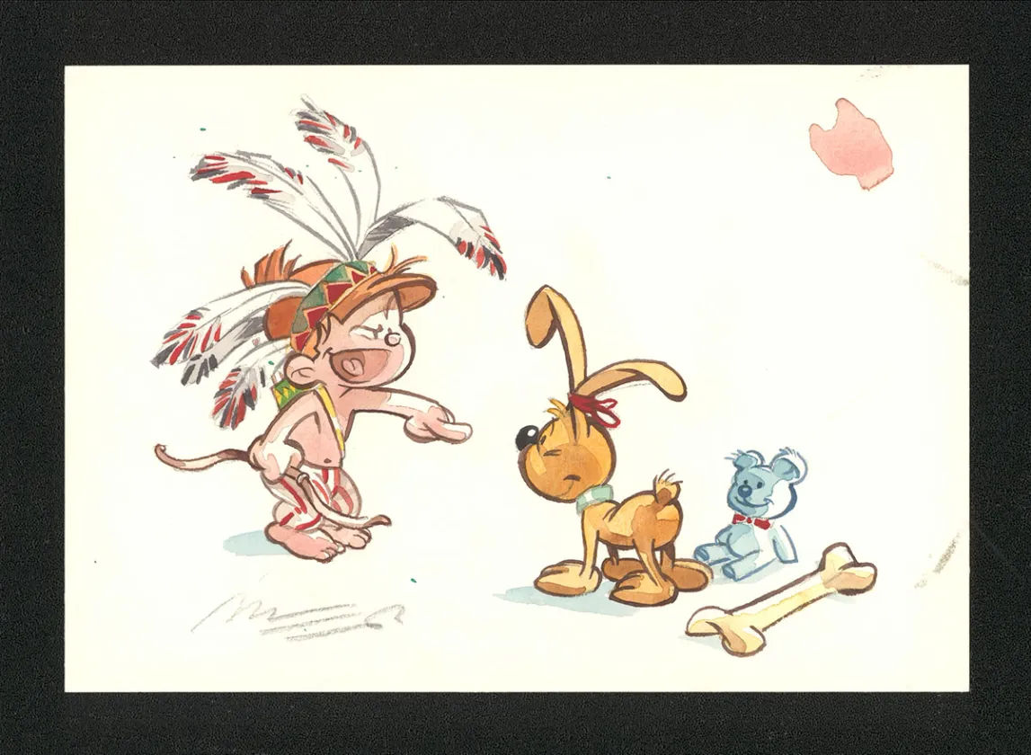 Illustration couleur, Boule et Bill, Noël indien (T.2), José Luis Munuera