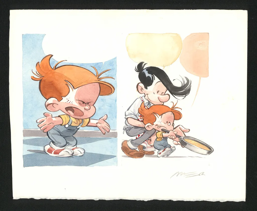 Planche couleur, Boule et Bill, La partie de crêpes  (T.1), José Luis Munuera