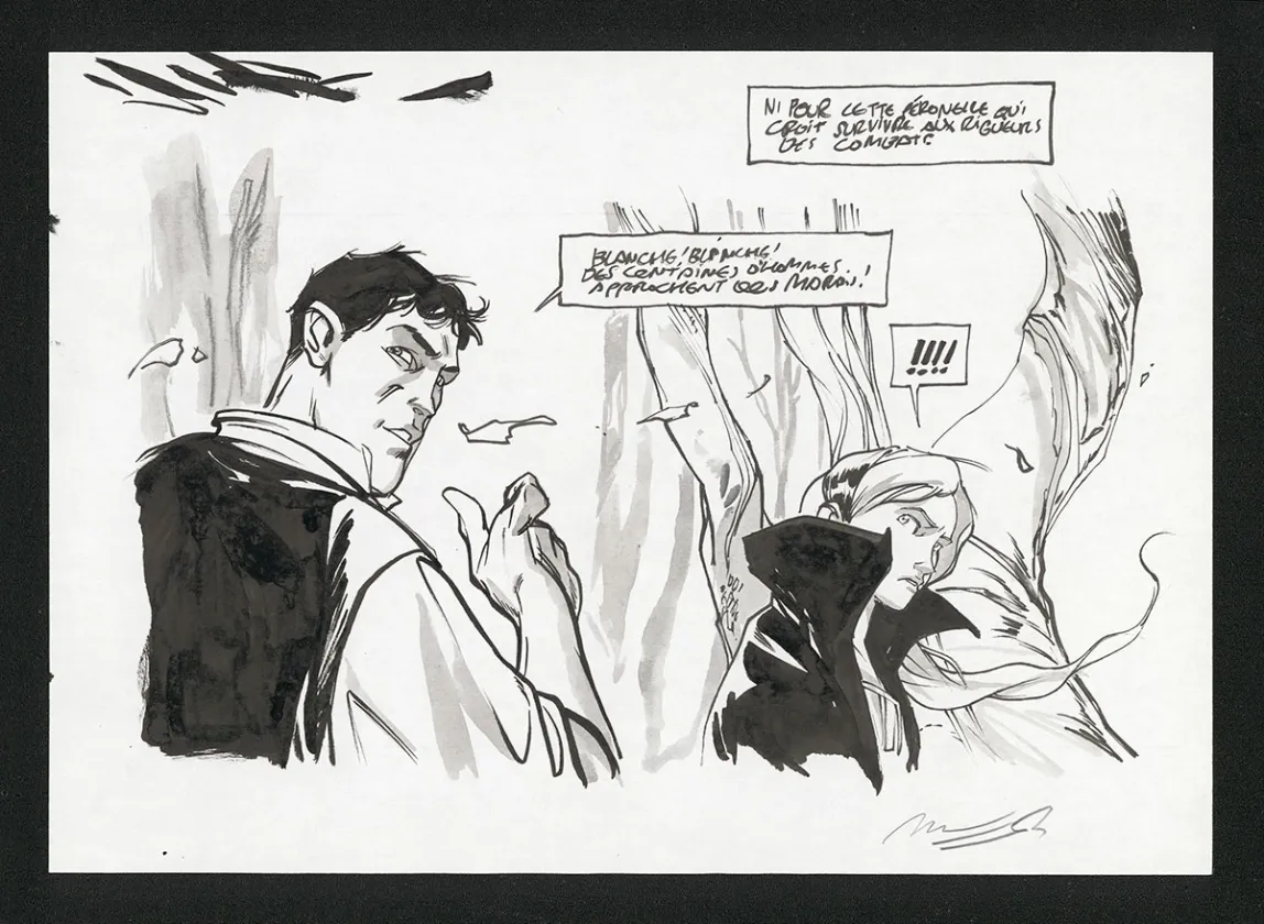 Black and white original page, Sortilèges, José Luis Munuera
