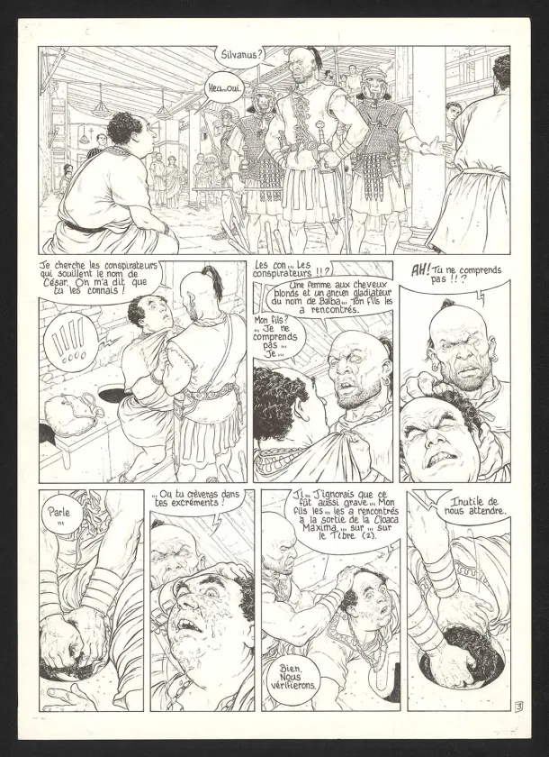 Black and white original page, Murena, Le Sang des bêtes (T.6), Philippe Delaby