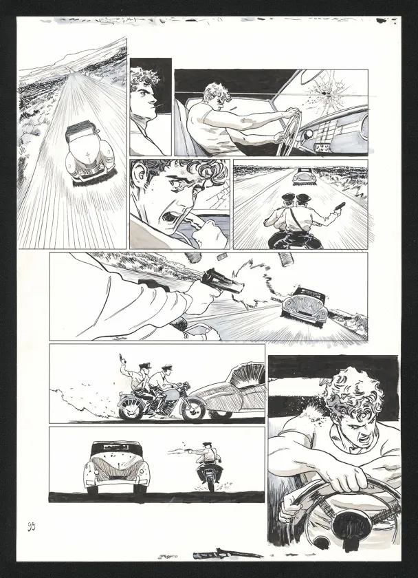 Planche noir et blanc, J'irai cracher sur vos tombes , Rey Macutay