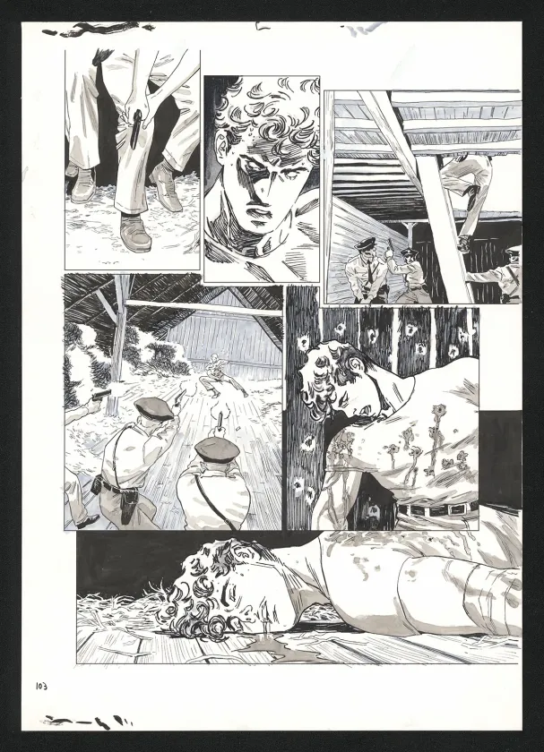 Planche noir et blanc, J'irai cracher sur vos tombes , Rey Macutay