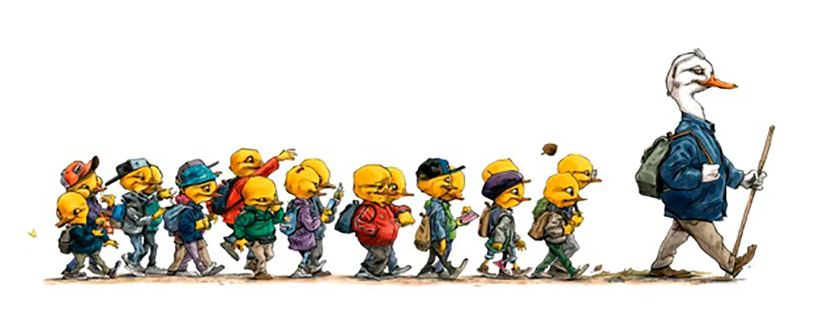 Colored illustration,  Guznag