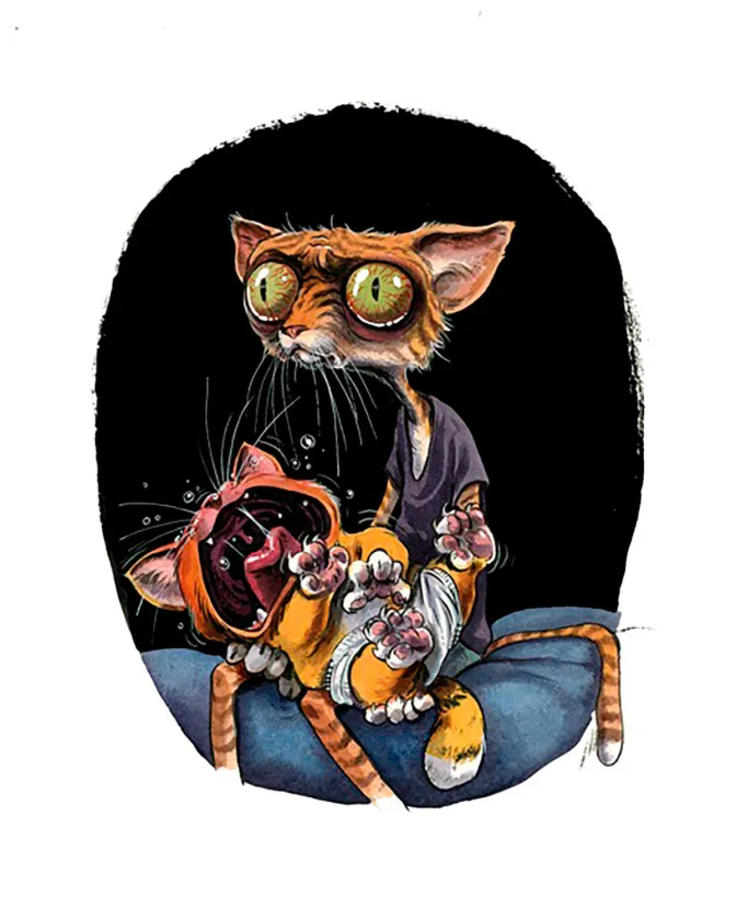 Colored illustration,  Guznag