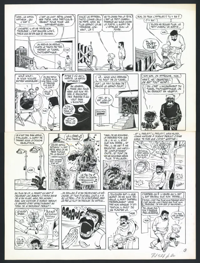 Planche noir et blanc, Rubrique-à-brac, Taume 2 (T.2), Marcel Gotlib