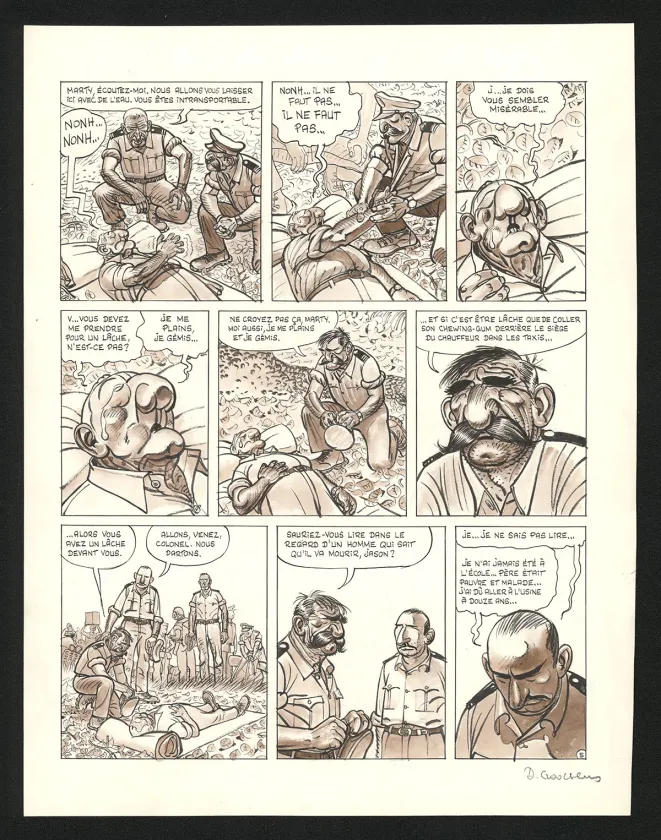 Planche noir et blanc, Voyage au bout de la lune, Daniel Goossens
