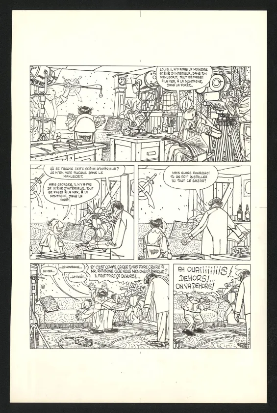 Planche noir et blanc, Georges et Louis romanciers, Georges et Louis racontent (T.1), Daniel Goossens
