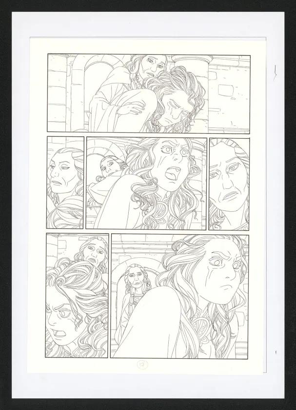 Planche noir et blanc, Les Ogres-Dieux, La Première née (T.4), Bertrand Gatignol