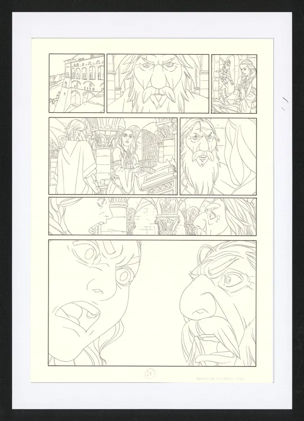Black and white original page, Les Ogres-Dieux, La Première née (T.4), Bertrand Gatignol