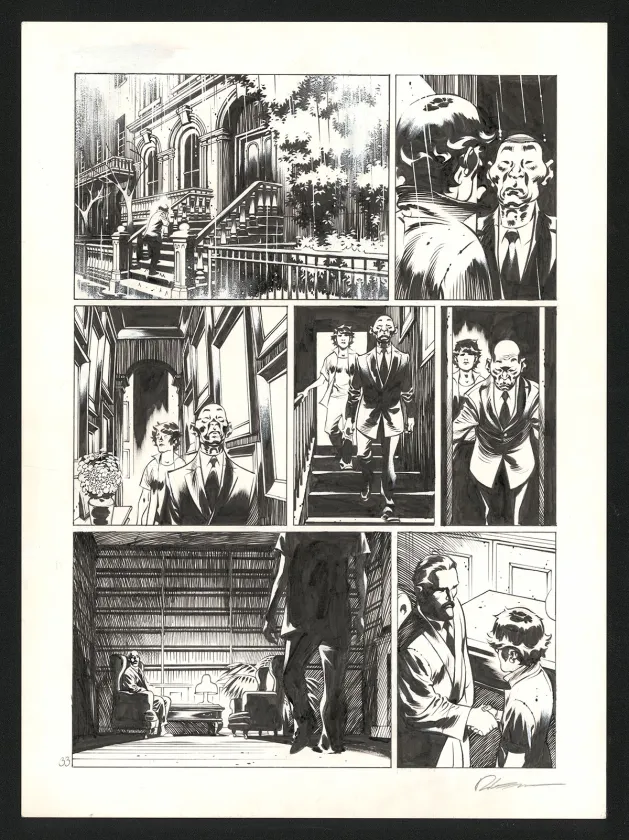 Black and white original page, Jazz Maynard, Blood, Jazz and tears (T.5),  Roger