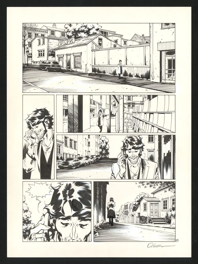 Planche noir et blanc, Jazz Maynard, Blood, Jazz and tears (T.5),  Roger