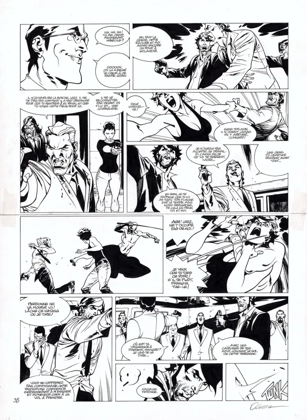 Planche noir et blanc, Jazz Maynard, Sans espoir (T.4),  Roger