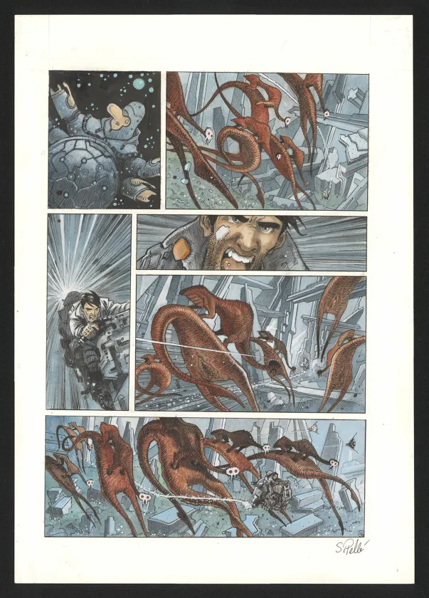 Planche couleur, Orbital, Contacts (T.8), Serge Pellé
