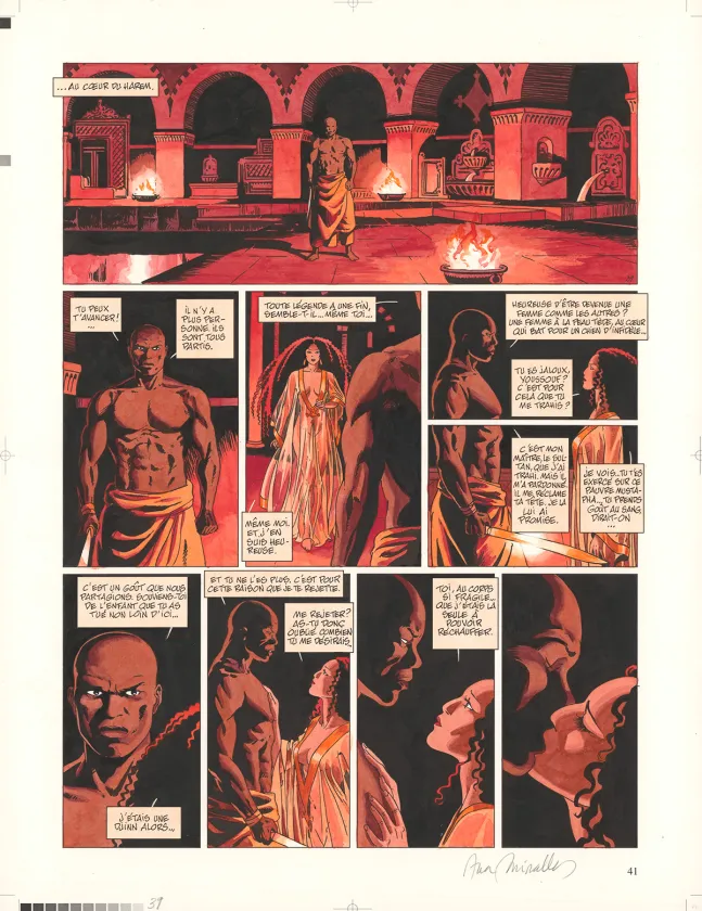 Colored original page, Djinn, Le Trésor (T.4), Ana Miralles