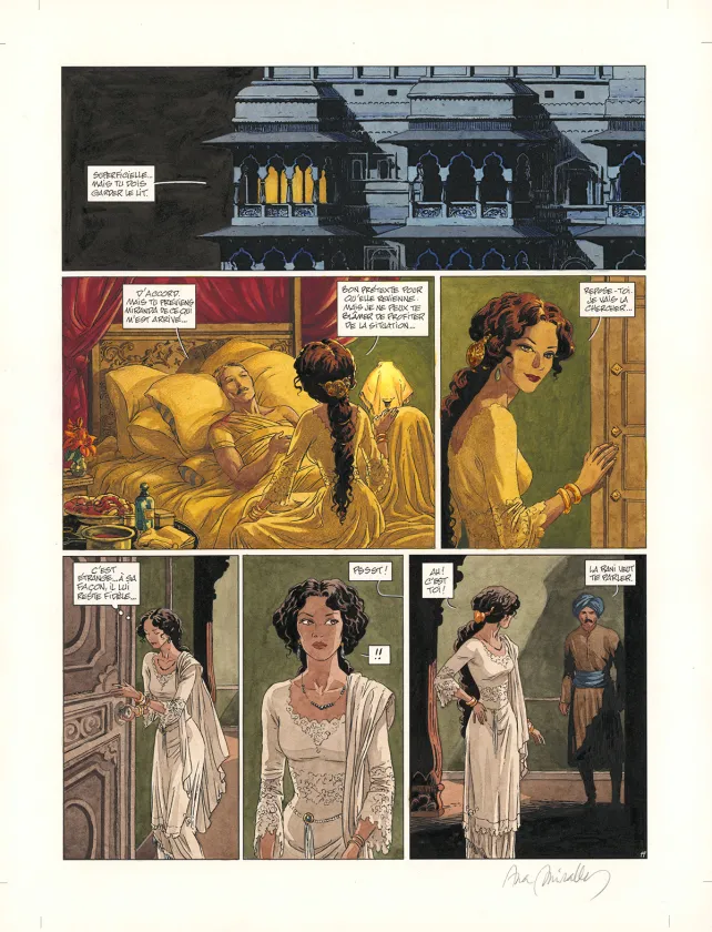 Colored original page, Djinn, Un Honneur retrouvé (T.12), Ana Miralles