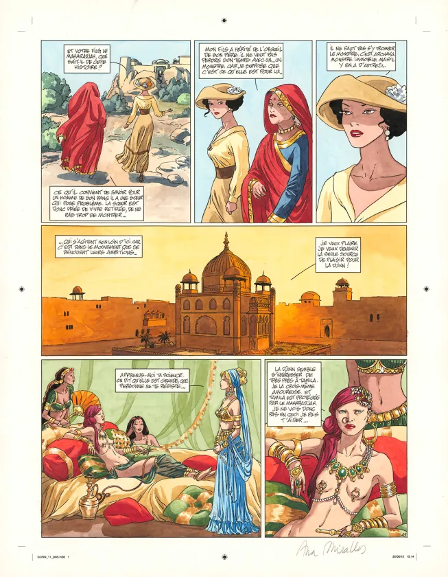 Colored original page, Djinn, Une Jeunesse éternelle (T.11), Ana Miralles