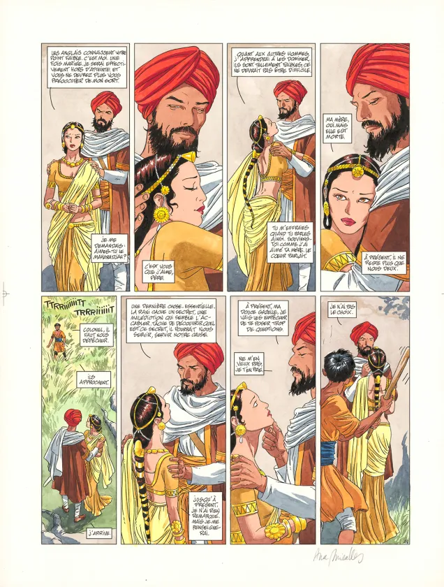 Colored original page, Djinn, Le Pavillon des plaisirs  (T.10), Ana Miralles