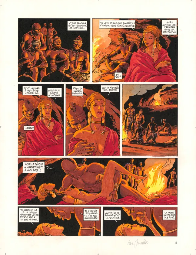 Colored original page, Djinn, Le Roi Gorille (T.9), Ana Miralles