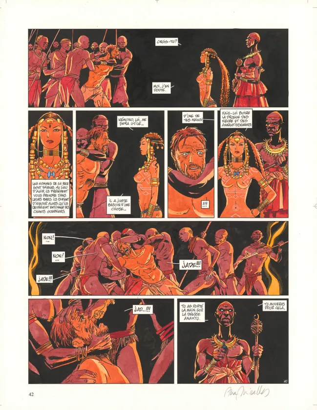 Colored original page, Djinn, Pipiktu (T.7), Ana Miralles