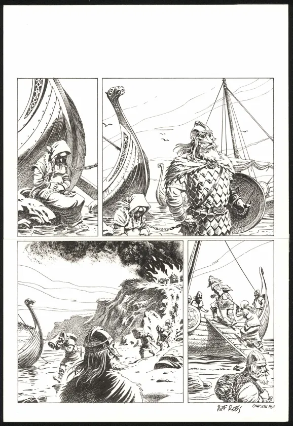Black and white original page, Le Vagabond des Étoiles , Seconde partie (T.2),  Riff Reb's