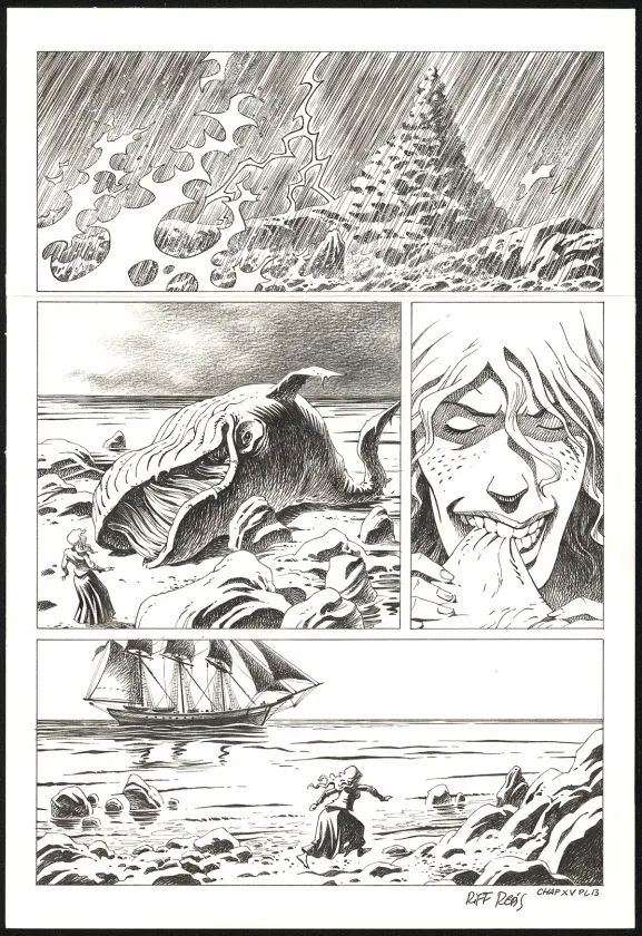 Planche noir et blanc, Le Vagabond des Étoiles , Seconde partie (T.2),  Riff Reb's