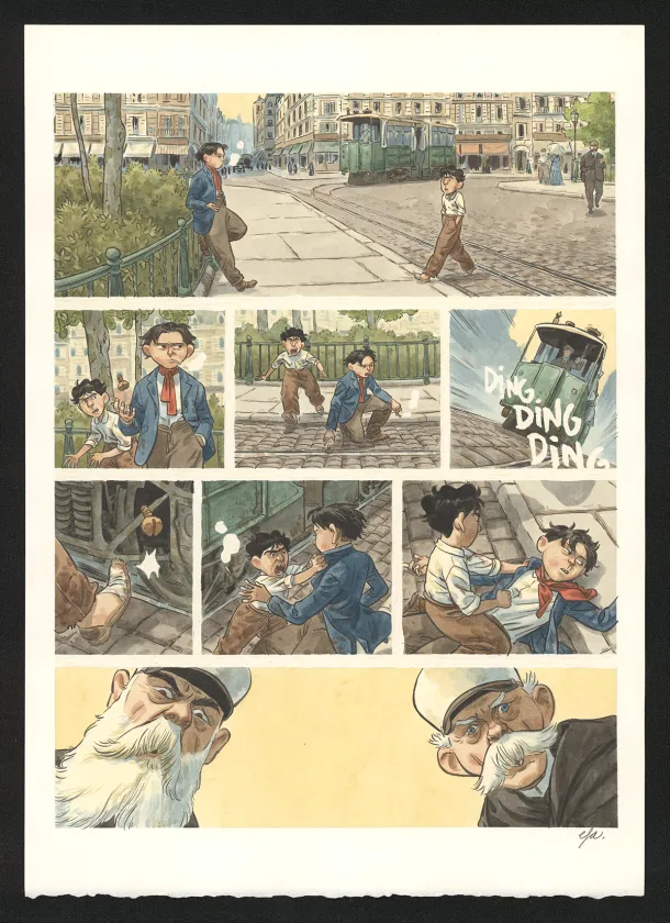 Colored original page, Django Main de feu,  Efa