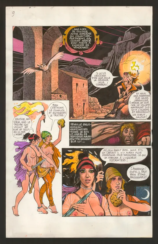 Planche couleur, Les Sorcières de Thessalie, Tome un (T.1), Georges Pichard
