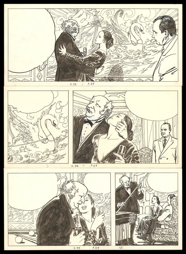 Black and white original page, Le Déclic, Le Déclic 2 (T.2), Milo Manara