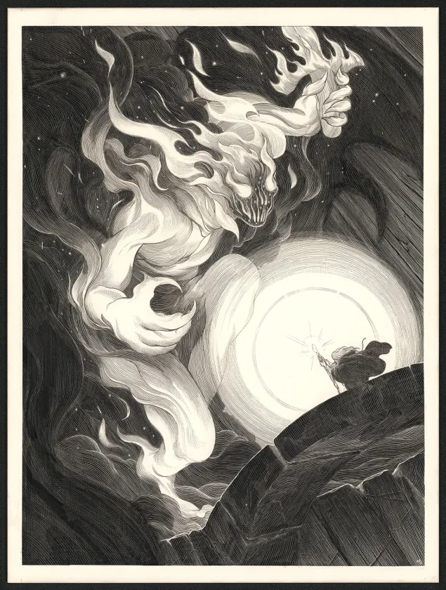 Black and white illustration, Nicolas Delort
