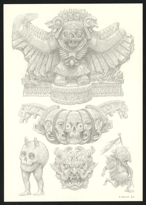 Black and white illustration, Les Carnets Lovecraft, Le Molosse, Armel Gaulme