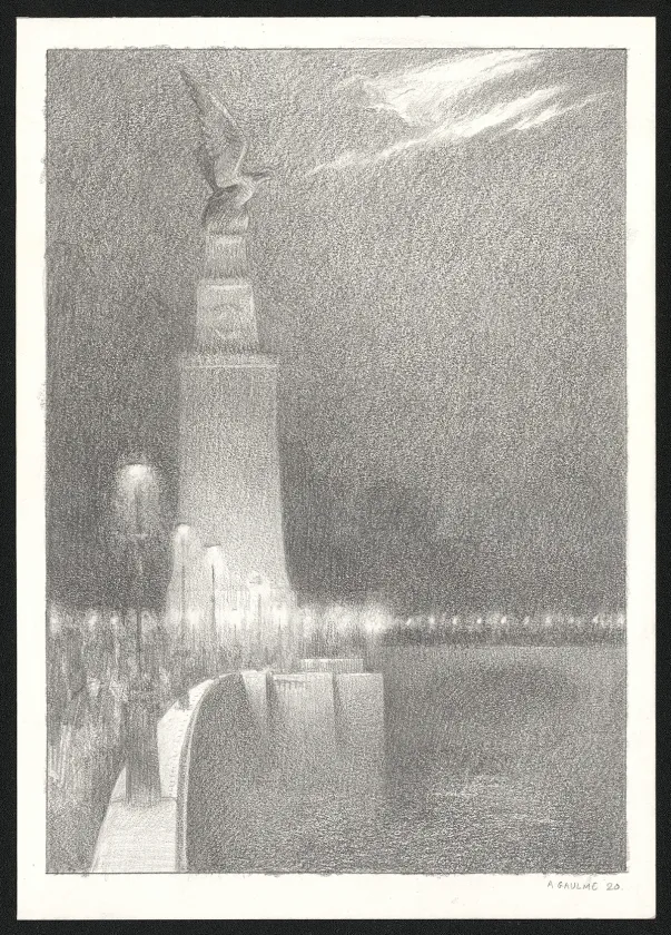 Illustration noir et blanc, Les Carnets Lovecraft, Le Molosse, Armel Gaulme