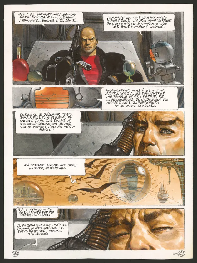 Colored original page, La Caste des Méta-Barons, Sans-Nom, le dernier Méta-Baron (T.8), Juan Gimenez