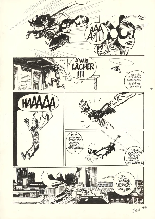 Planche noir et blanc, SuperGroom, Héros malgré lui (T.1),  Yoann